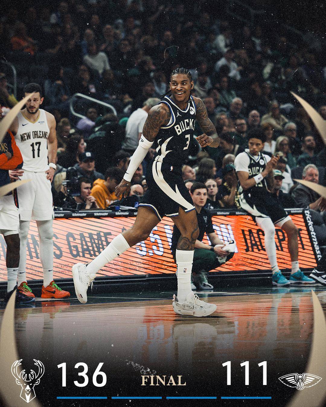 雄鹿豪取连胜！字母哥高效砍下+